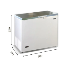 Морозильна камера лар з глухою кришкою CRYSTAL Iraklis 26 Inox