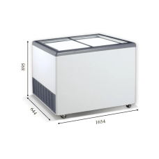 Морозильна скриня, лар з прямим склом CRYSTAL Ektor 56 SGL