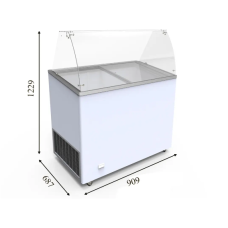 Морозильна вітрина з гнутим склом CRYSTAL Venus Vetrine Curved 26 Economy