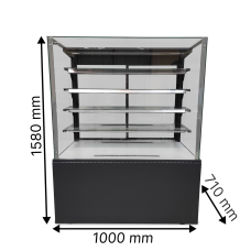 Кондитерська вітрина (нержавійка) KUM ECLAIR INOX 1.0, 4 Полиці