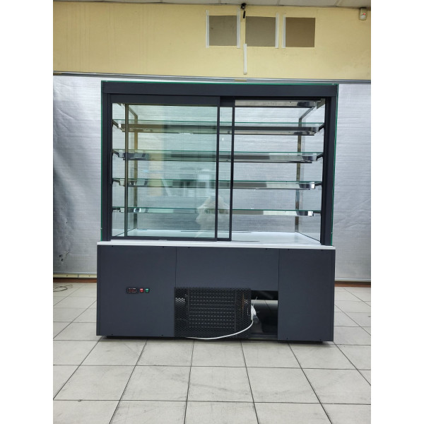 Кондитерська вітрина (нержавійка) KUM ECLAIR INOX 1.5, 4 Полиці