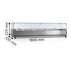 Вітрини для топінгів TEFCOLD GN 1/4 VK33-180