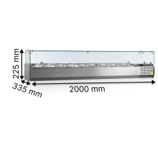 Вітрини для топінгів TEFCOLD GN 1/4 VK33-200