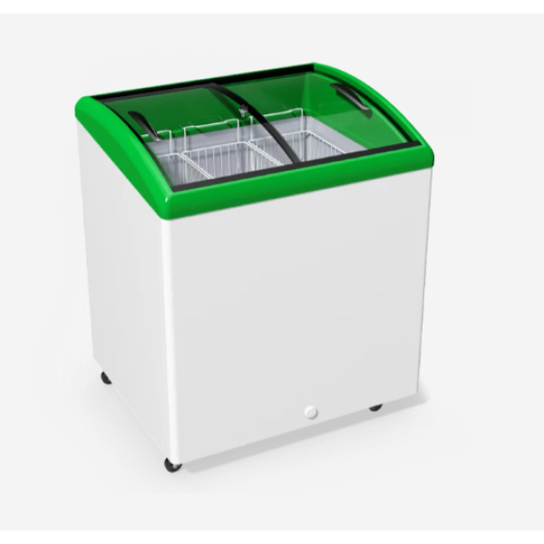 Морозильная камера ларь с гнутыми раздвижными стёклами JUKA N200S (-5С...+5С)