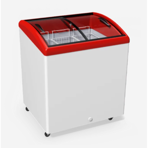 Морозильная камера ларь с гнутыми раздвижными стёклами JUKA N200S (-5С...+5С)